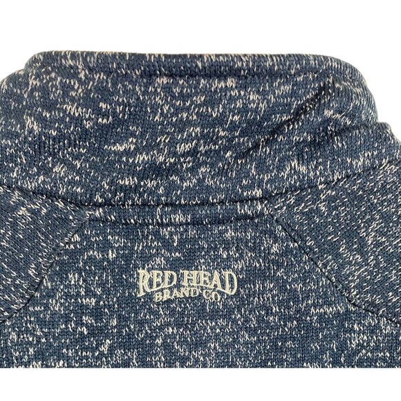 Redhead Brand Co Sweater Henley Pullover Mens Size Large Blue Fleece Lined - Picture 5 of 7